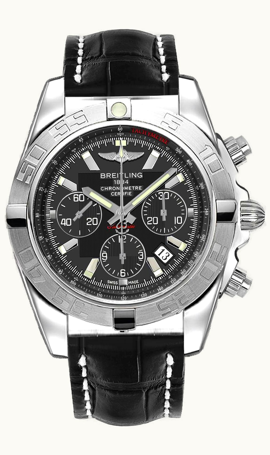 Breitling Chronomat 44 Stainless Steel / Diamond / Onyx Black / Bracelet