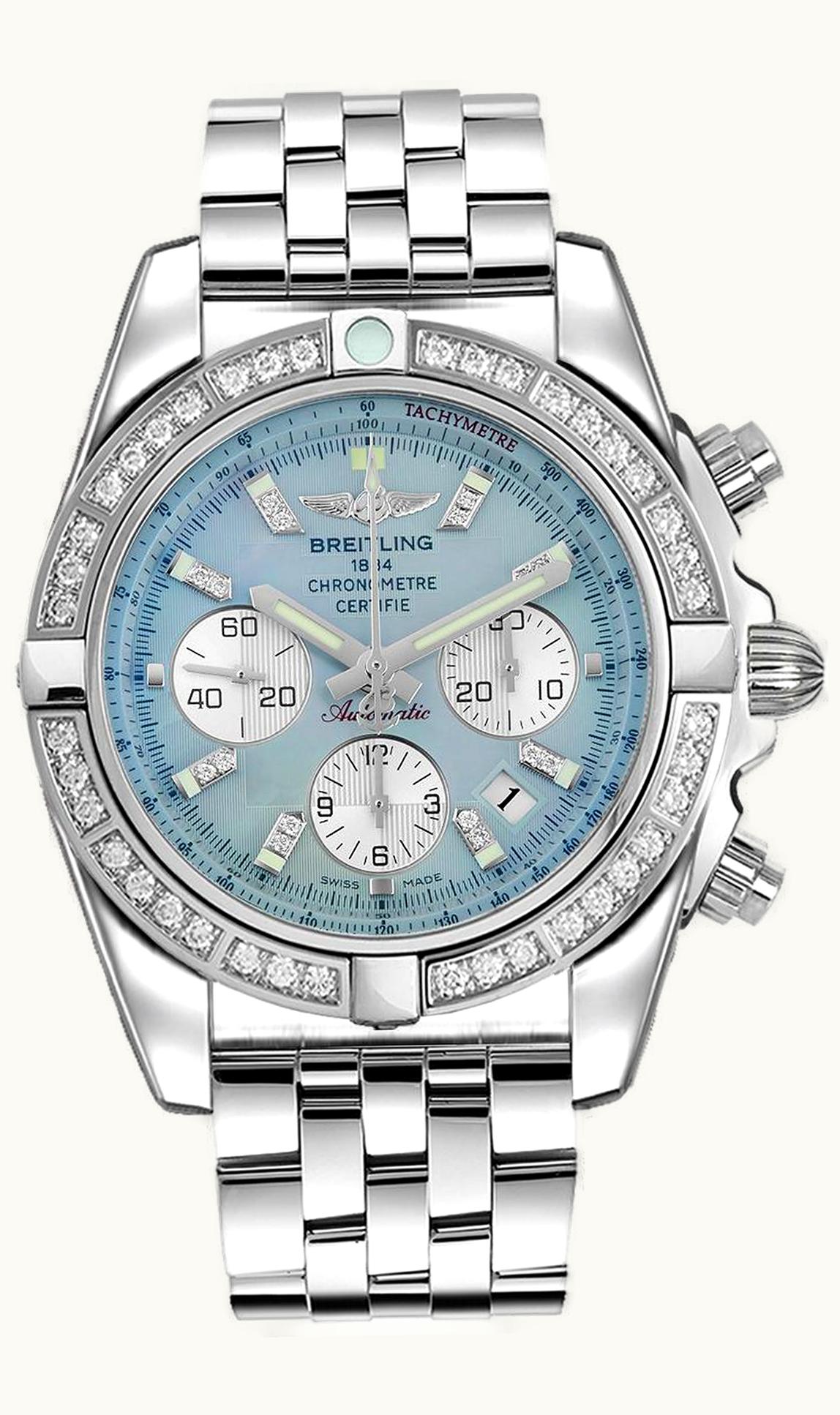 Breitling Chronomat 44 Stainless Steel / Diamond / Gray Pearl Diamond / Bracelet