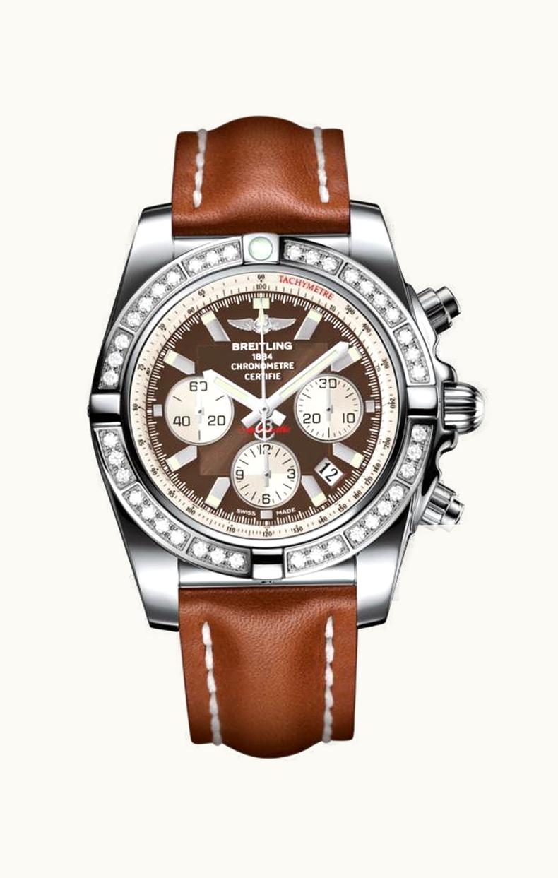 Breitling Chronomat 44 Stainless Steel / Diamond / Metallica Brown / Calf