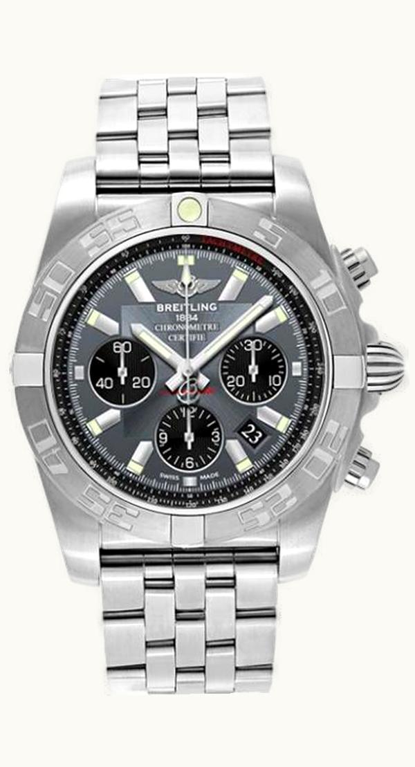 Breitling Chronomat 44 Stainless Steel / Diamond / Blackeye Gray / Calf
