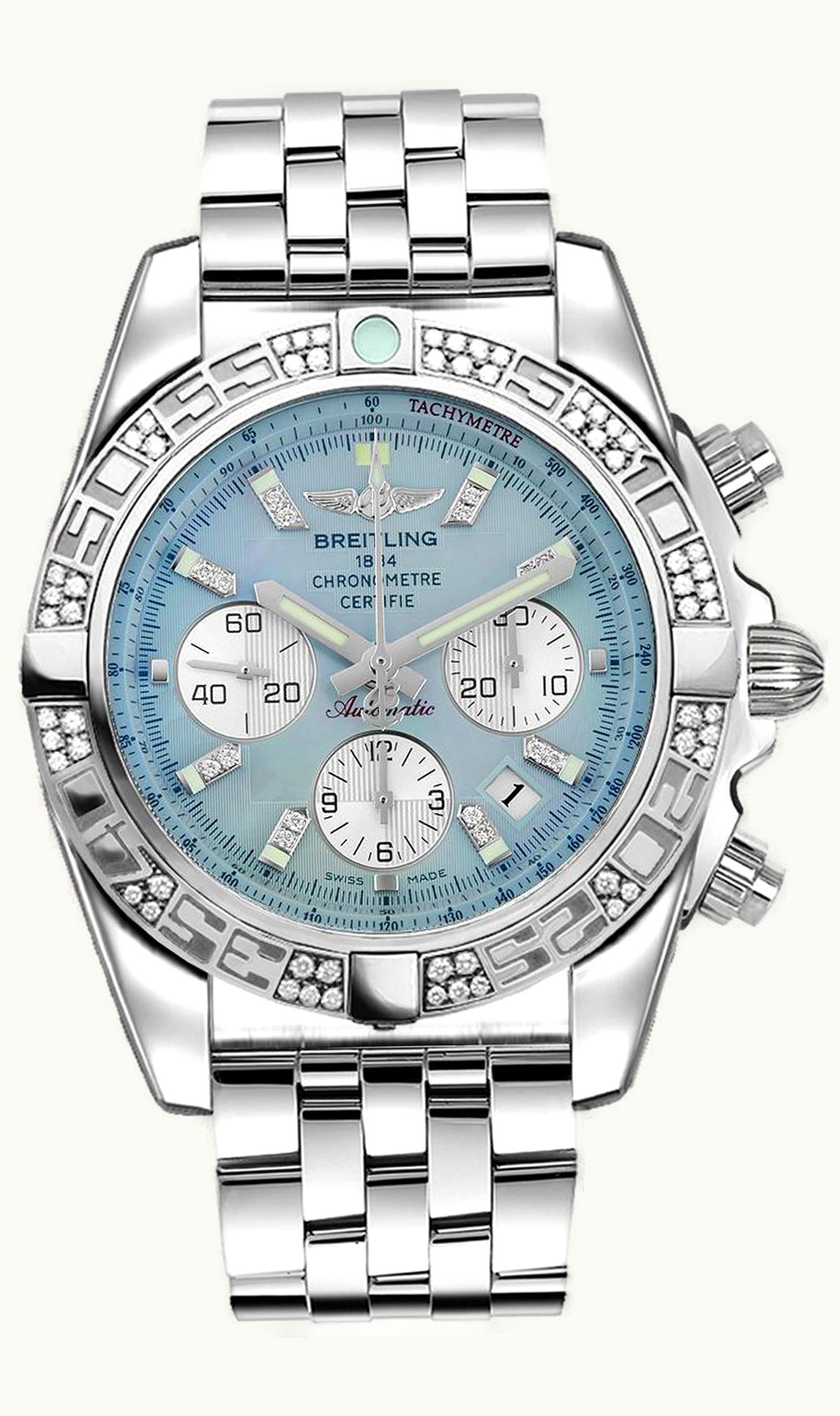 Breitling Chronomat 44 Stainless Steel / Diamond / Gray Pearl Diamond / Bracelet