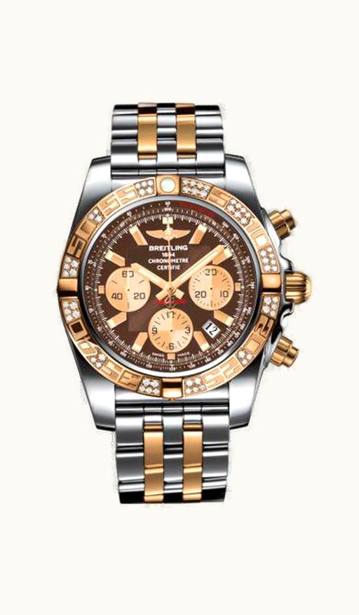 Breitling Chronomat 44 Stainless Steel / Diamond / Metallica Brown / Calf