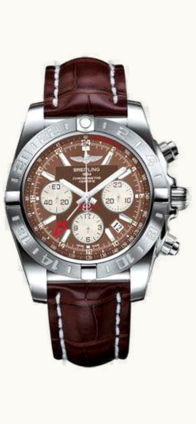 Breitling Chronomat 44 Stainless Steel / Diamond / Metallica Brown / Croco