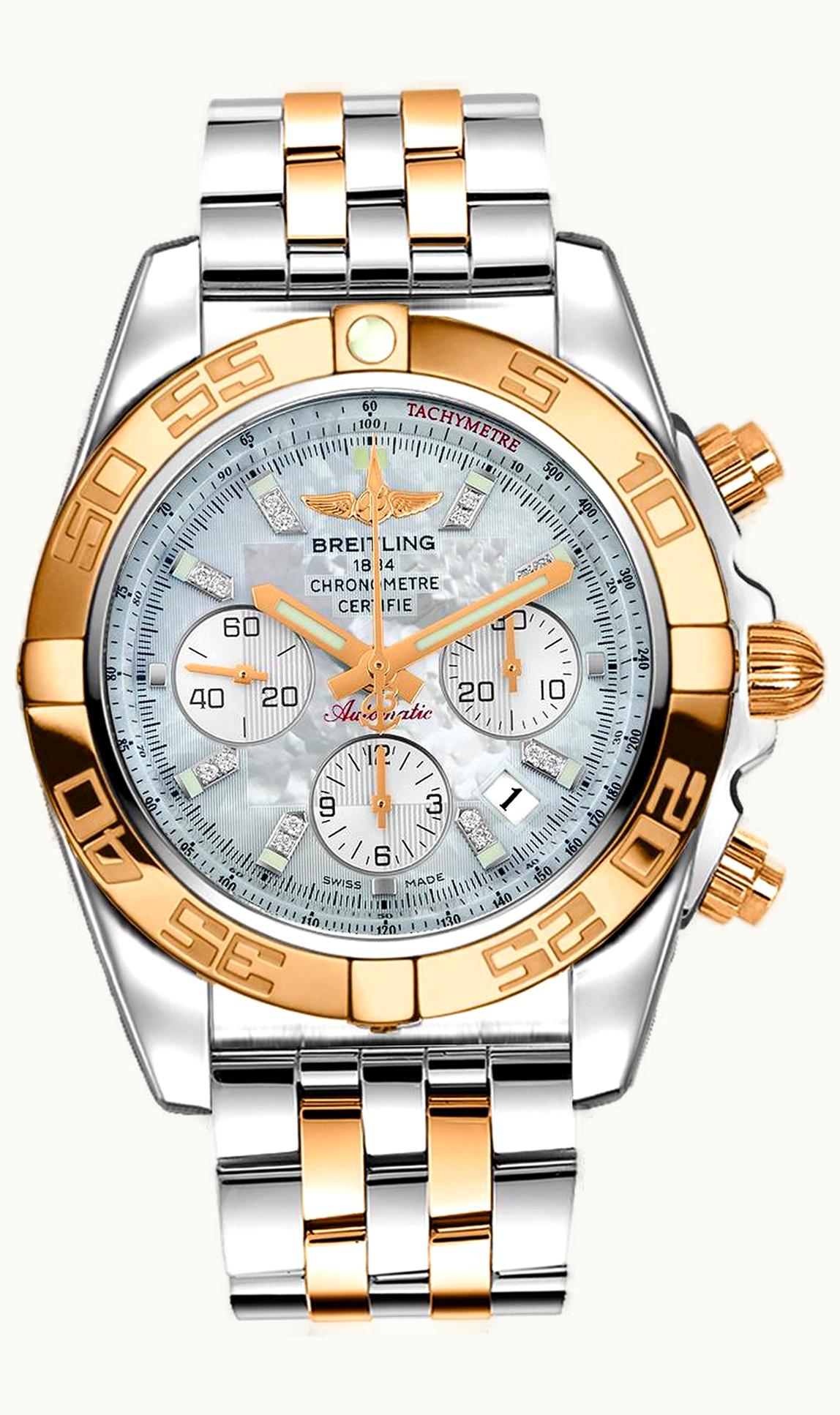Breitling Chronomat 44 Stainless Steel / Rose Gold / Pearl Diamond / Bracelet