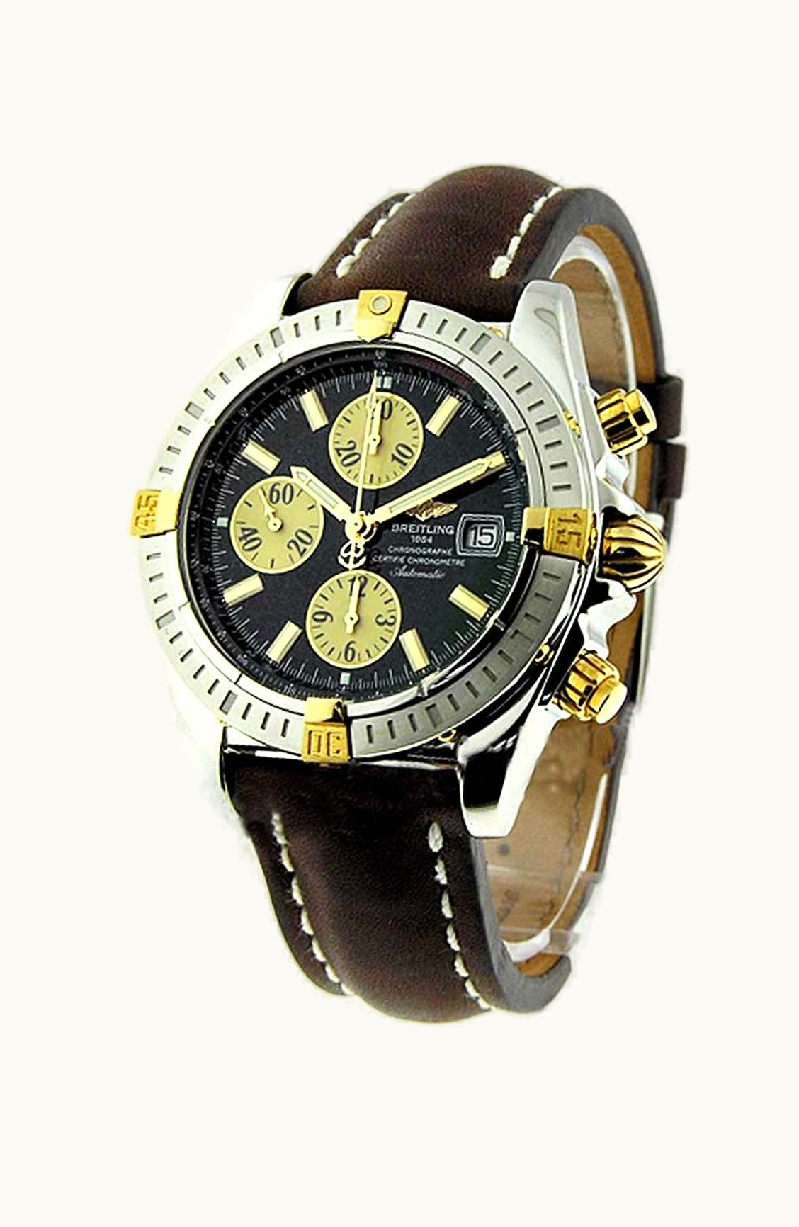 Breitling Chronomat Evolution Stainless Steel / Yellow Gold / White - Roman