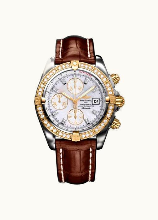 Breitling Chronomat Evolution Stainless Steel / Yellow Gold - Diamond / MOP