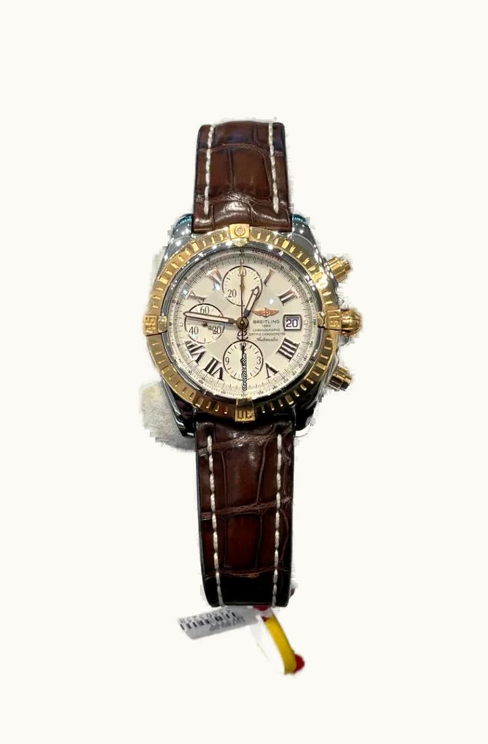 Breitling Chronomat Evolution Stainless Steel / Yellow Gold / Black - Roman