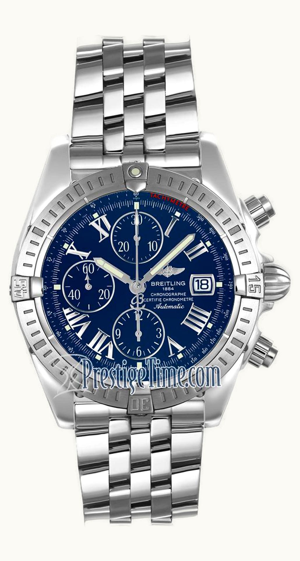 Breitling Chronomat Evolution Stainless Steel / Blue - Roman