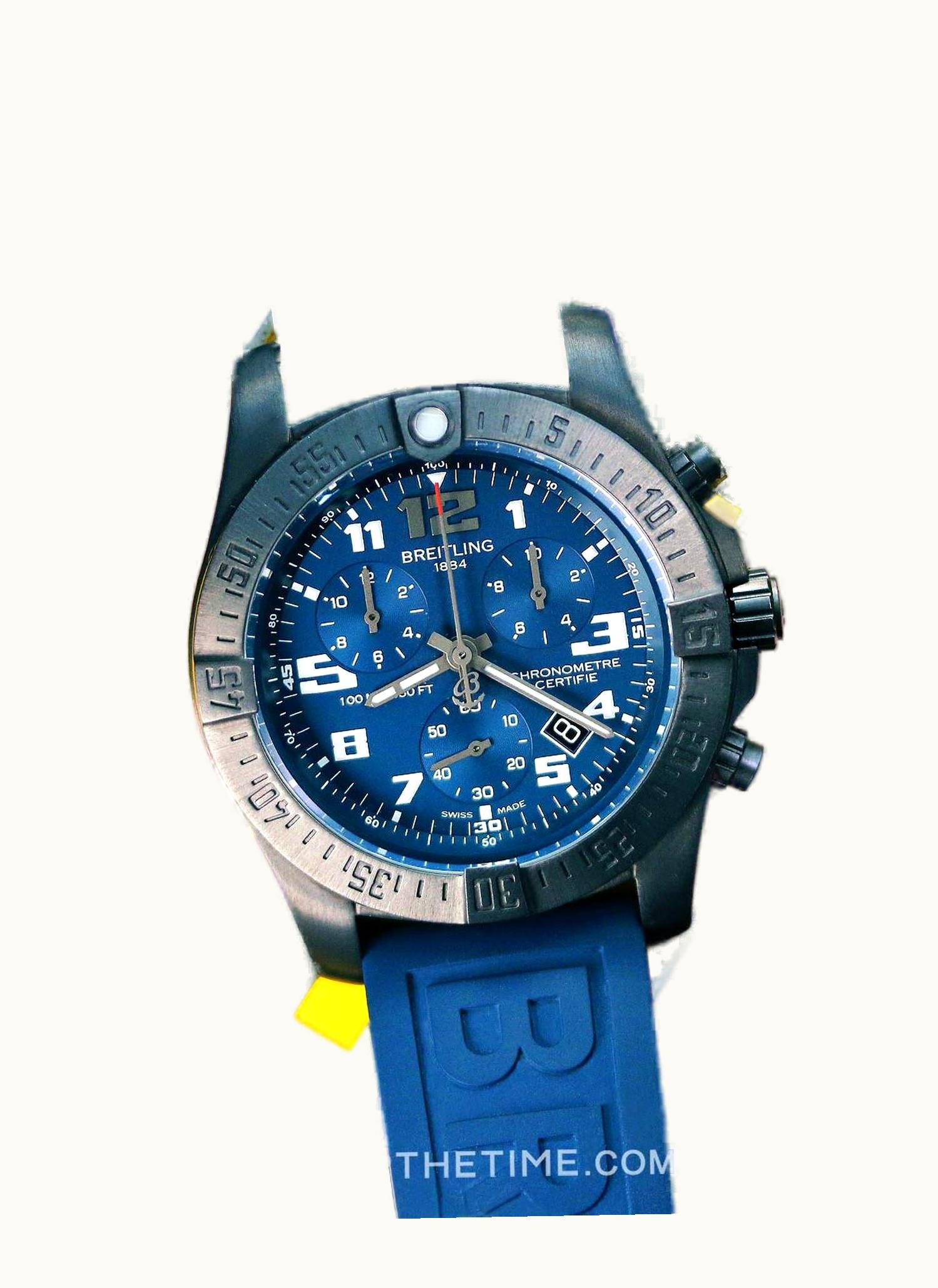 Breitling Chronospace Evo Night Mission / Blue / Rubber