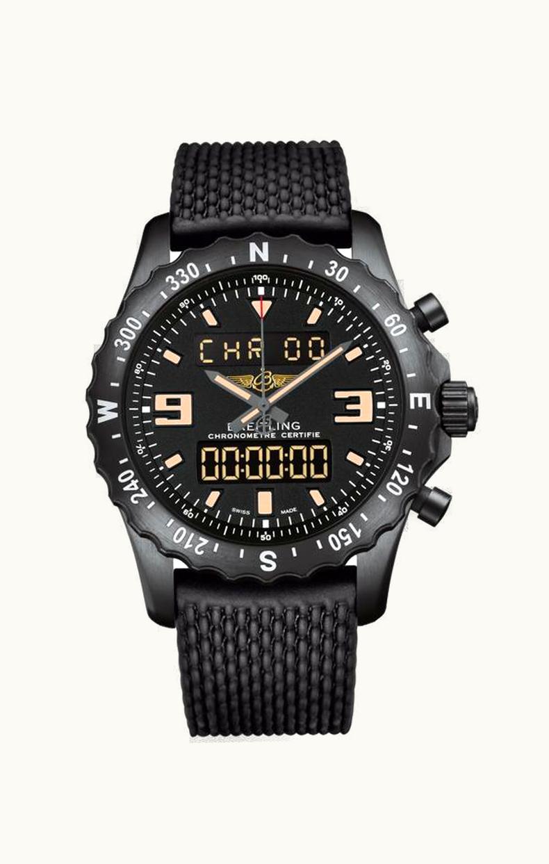 Breitling Chronospace Military Blacksteel / Volcano Black / Rubber