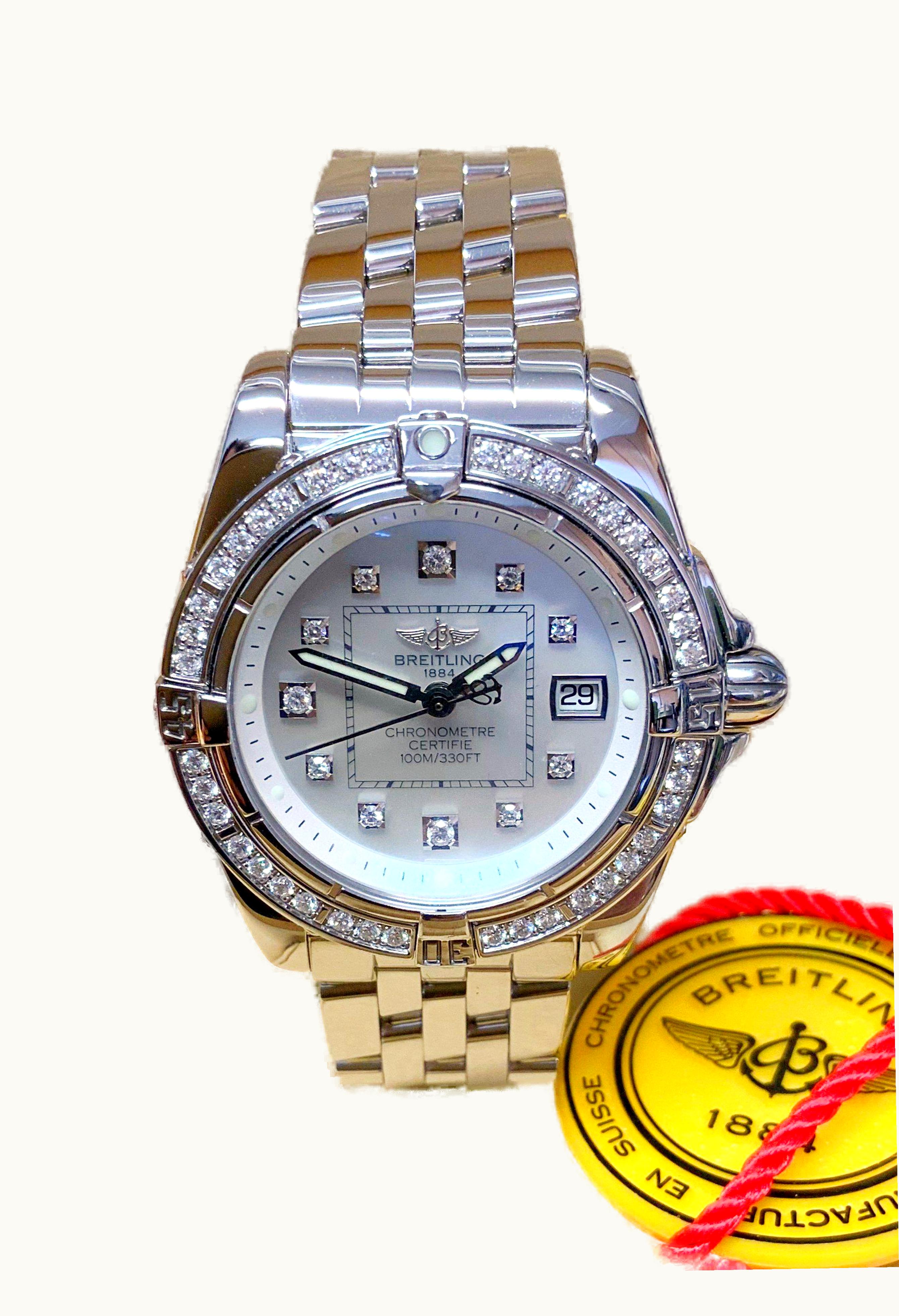 Breitling Cockpit Lady Diamond / MOP / Bracelet