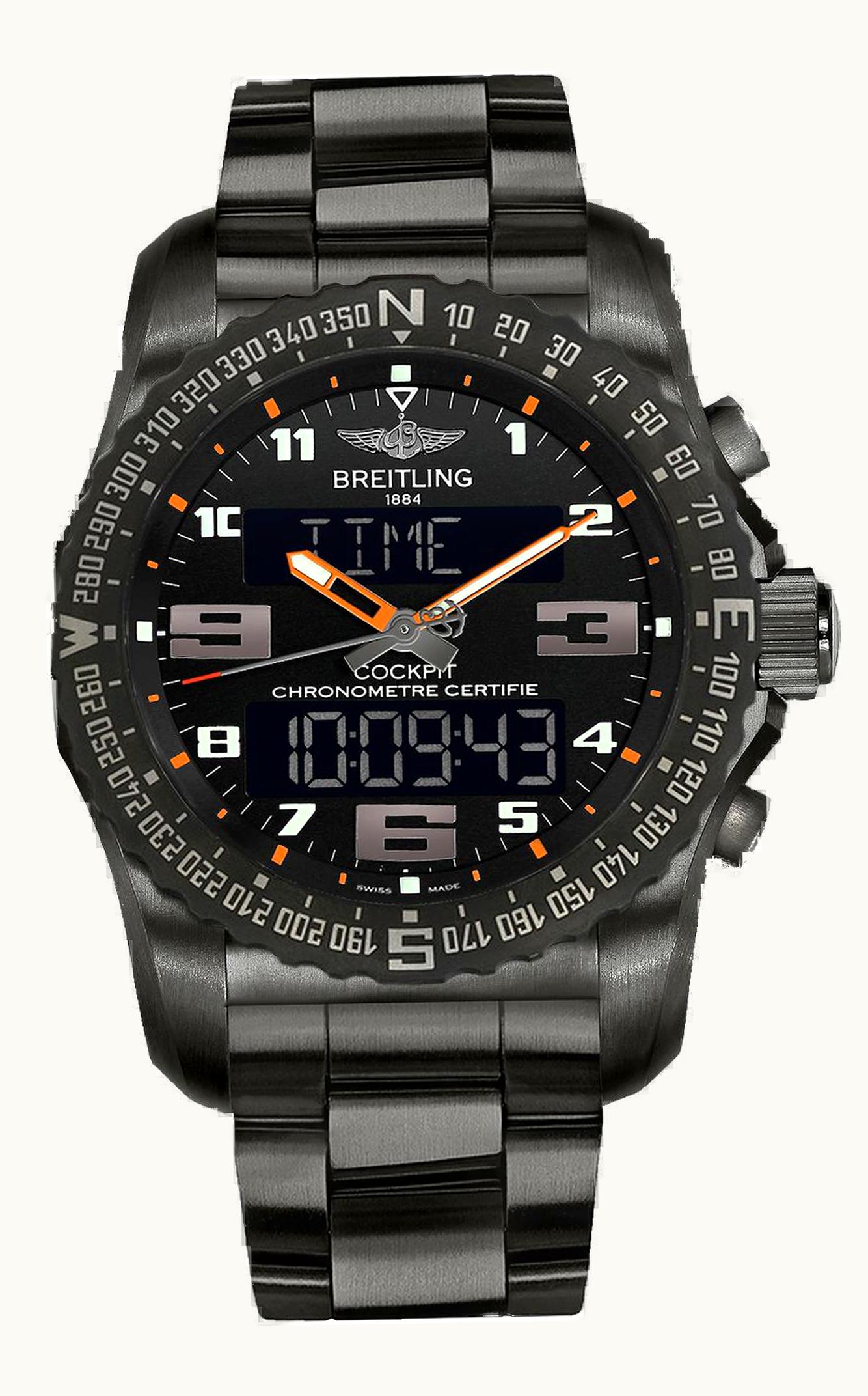 Breitling Cockpit B50 Night Mission / Black-Orange / Bracelet