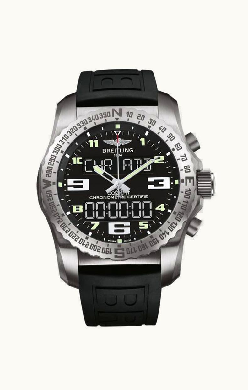 Breitling Cockpit B50 Titanium / Black / Rubber / Folding