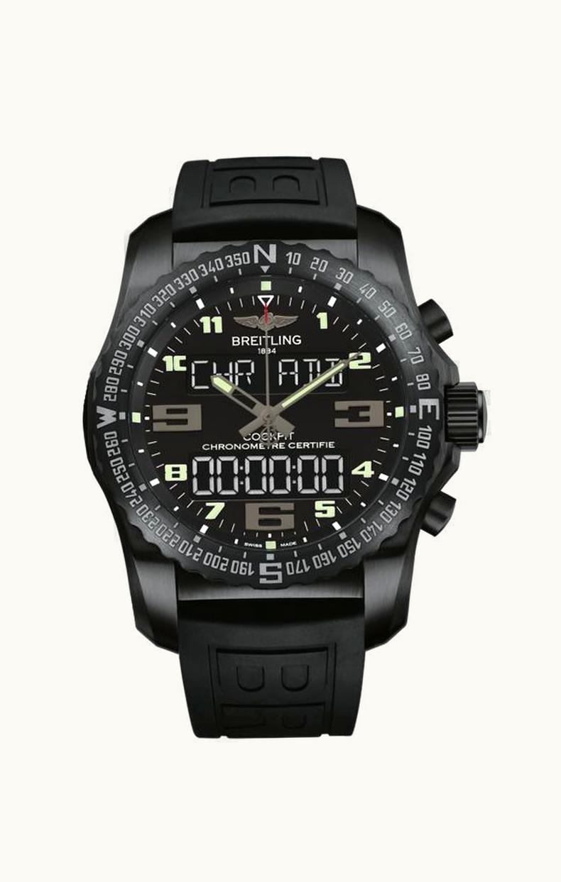 Breitling Cockpit B50 Night Mission / Black / Rubber / Folding