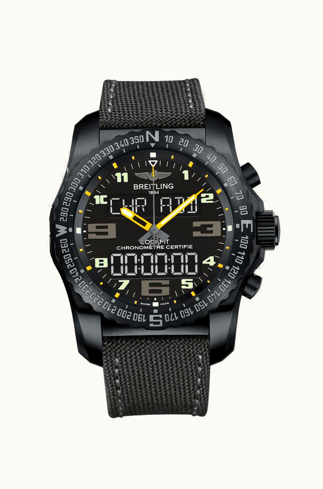 Breitling Cockpit B50 Night Mission / Black-Yellow / Military / Pin