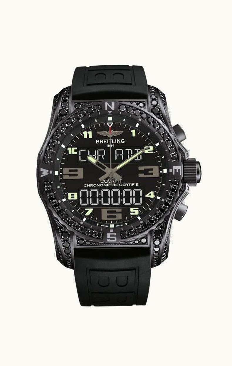 Breitling Cockpit B50 Night Mission Diamondworks / Black / Rubber