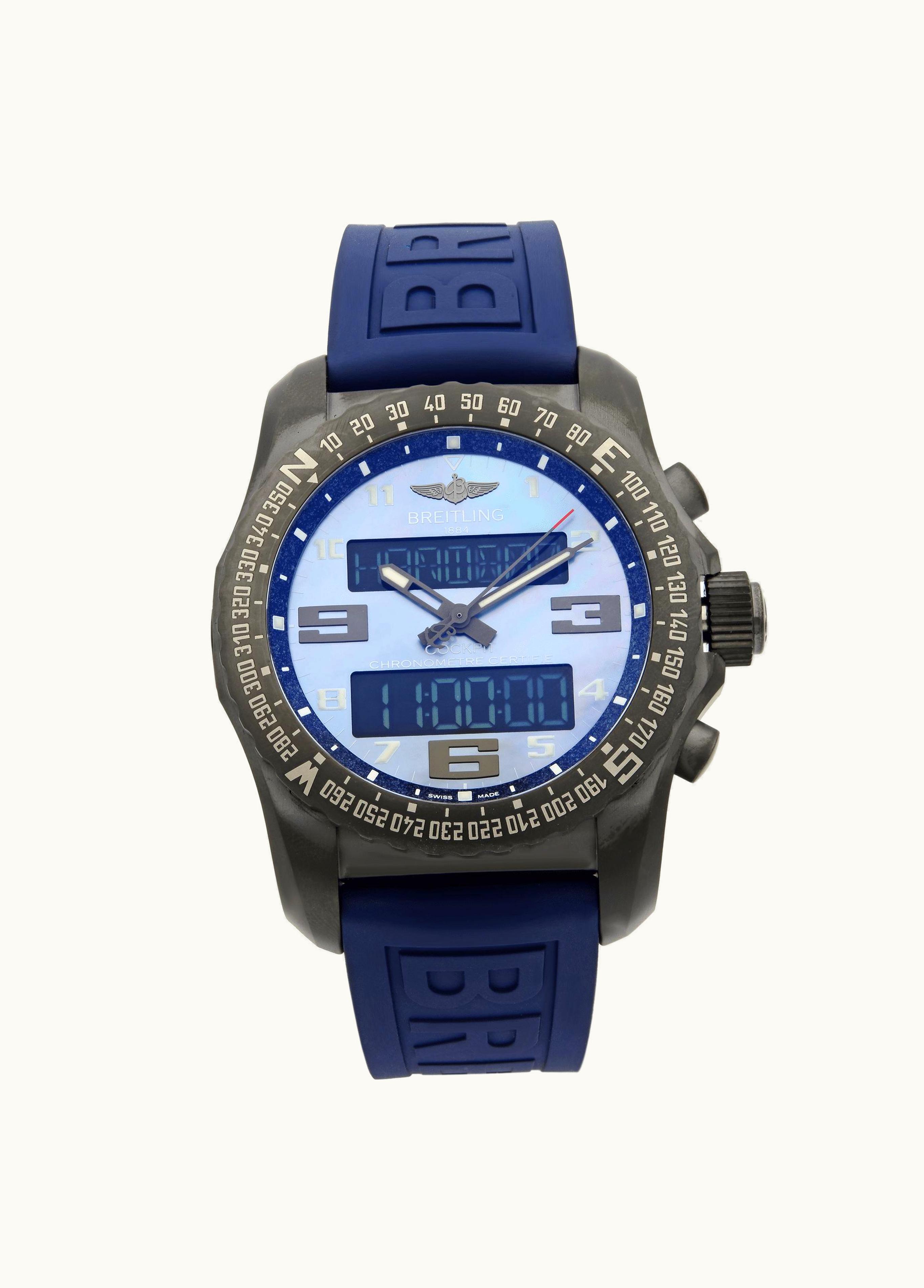 Breitling Cockpit B50 Night Mission / Blue MOP / Rubber / Folding