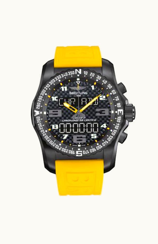 Breitling Cockpit B50 Night Mission / Carbon Yellow / Rubber / Boutique Edition
