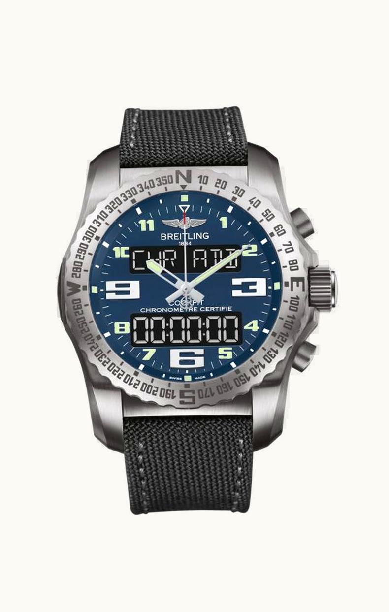 Breitling Cockpit B50 Titanium / Blue / Military / Pin