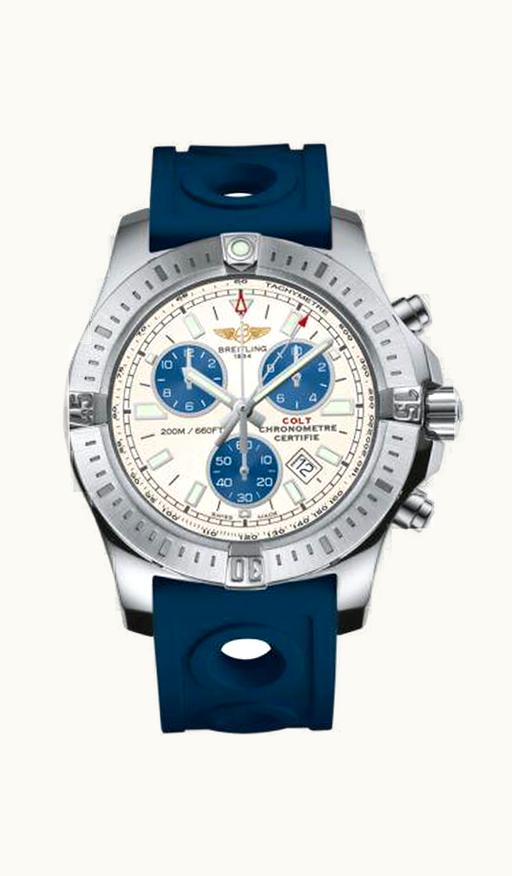 Breitling Colt Chronograph Stratus Silver / Rubber / Pin