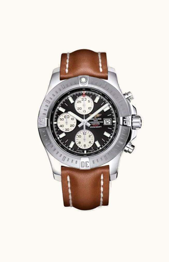 Breitling Colt Chronograph Automatic Stainless Steel / Volcano Black / Calf / Folding