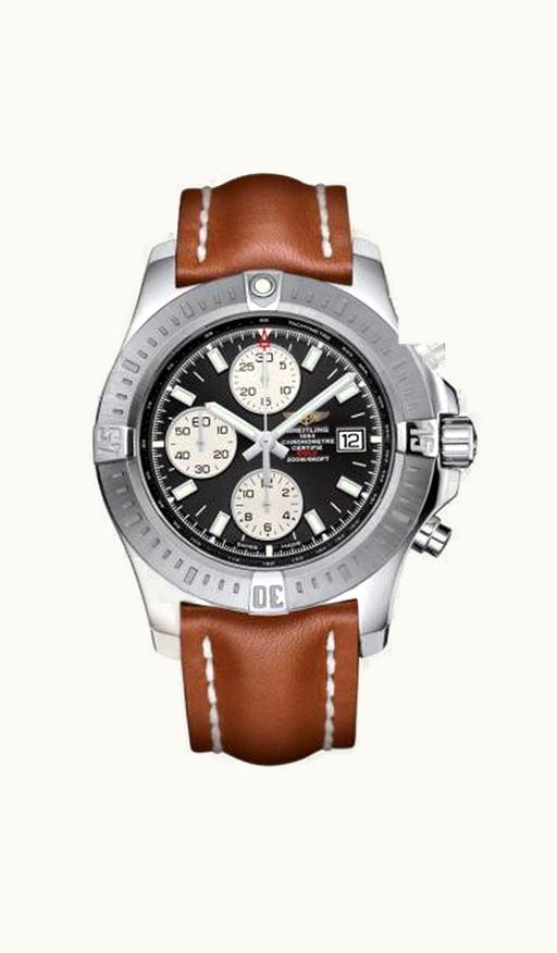 Breitling Colt Chronograph Automatic Stainless Steel / Volcano Black / Calf / Folding