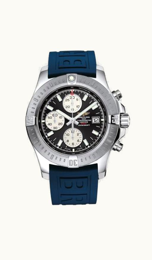 Breitling Colt Chronograph Automatic Stainless Steel / Volcano Black / Rubber / Pin