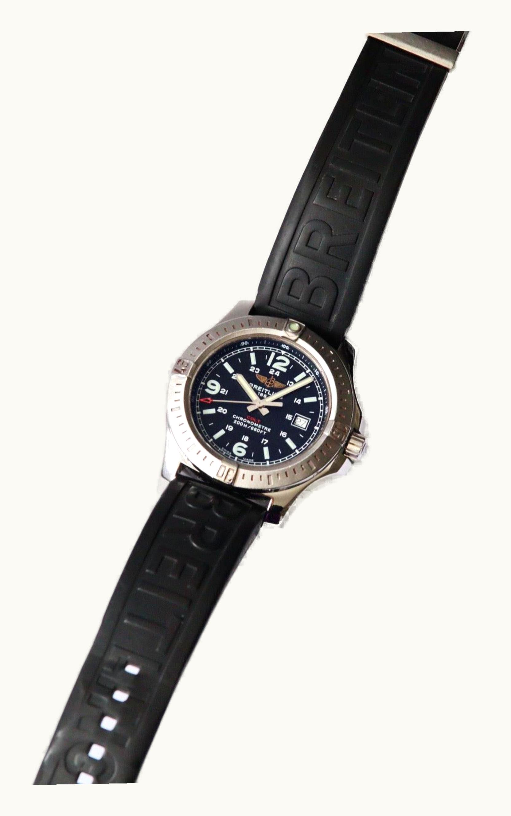 Breitling Colt Chronograph Automatic Stainless Steel / Volcano Black / Rubber / Folding