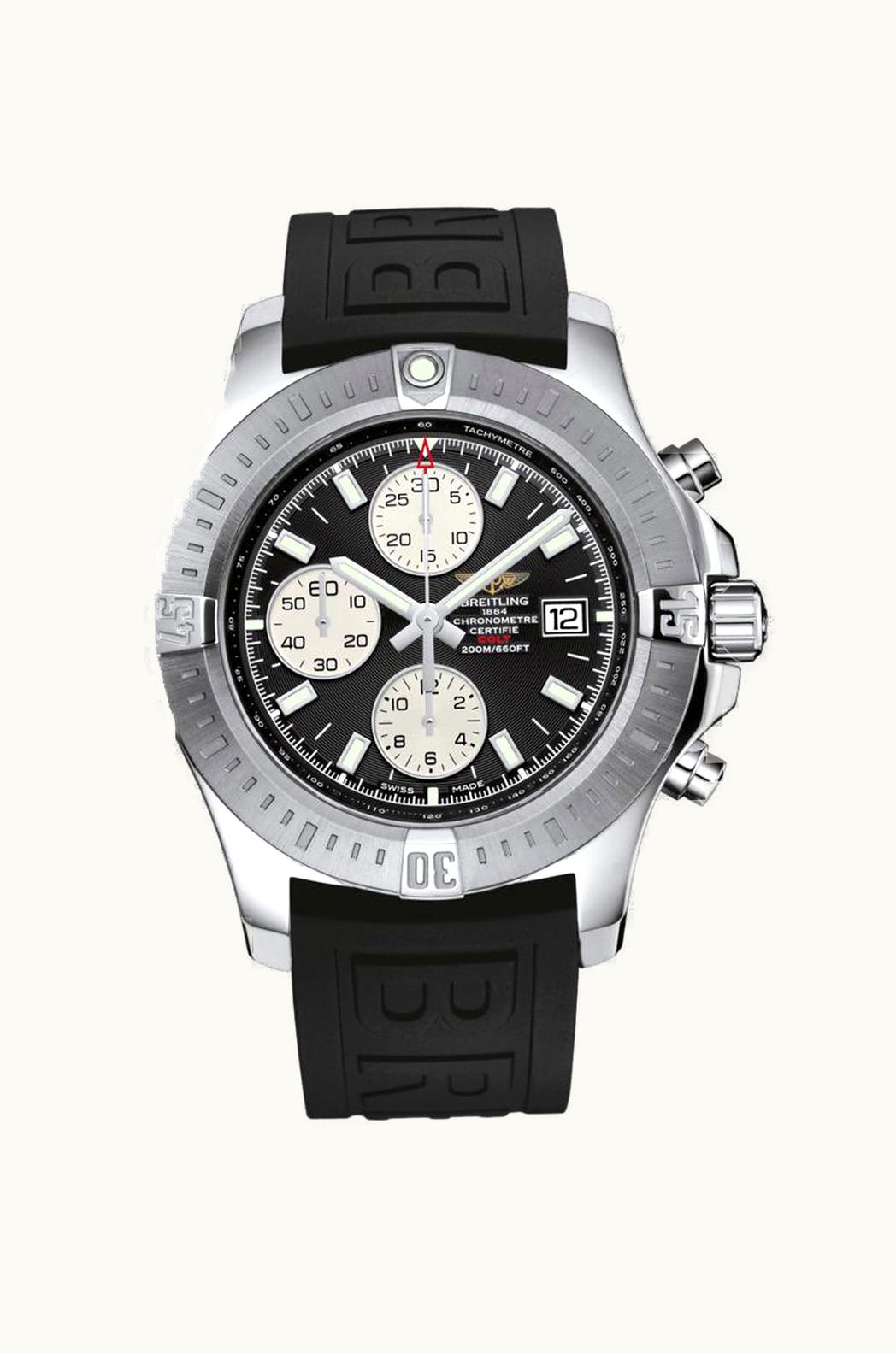 Breitling Colt Chronograph Automatic Stainless Steel / Volcano Black / Rubber / Folding