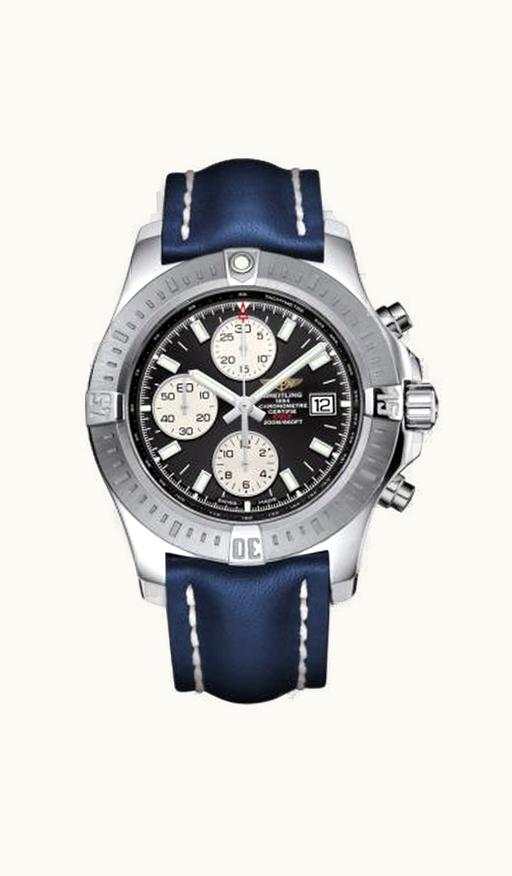 Breitling Colt Chronograph Automatic Stainless Steel / Volcano Black / Calf / Pin