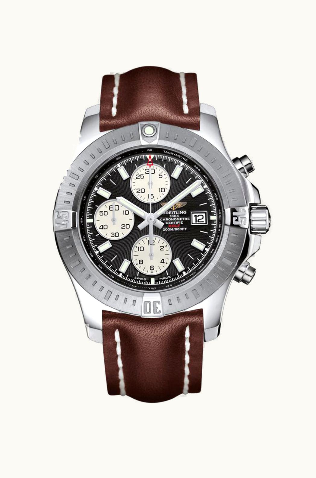 Breitling Colt Chronograph Automatic Stainless Steel / Stratus Silver / Calf / Folding