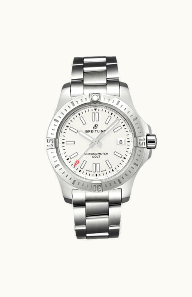 Breitling Chronomat Colt 41 Automatic Silver / Calf / Folding