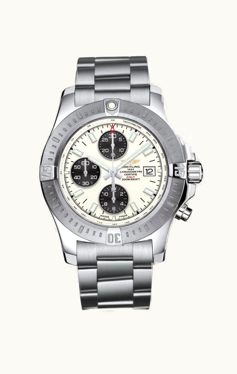 Breitling Colt Chronograph Automatic Stainless Steel / Stratus Silver / Bracelet