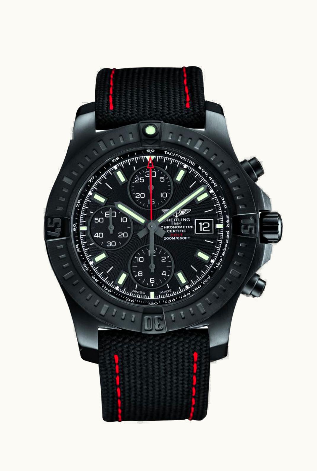 Breitling Colt Chronograph Automatic Blacksteel / Volcano Black / Rubber