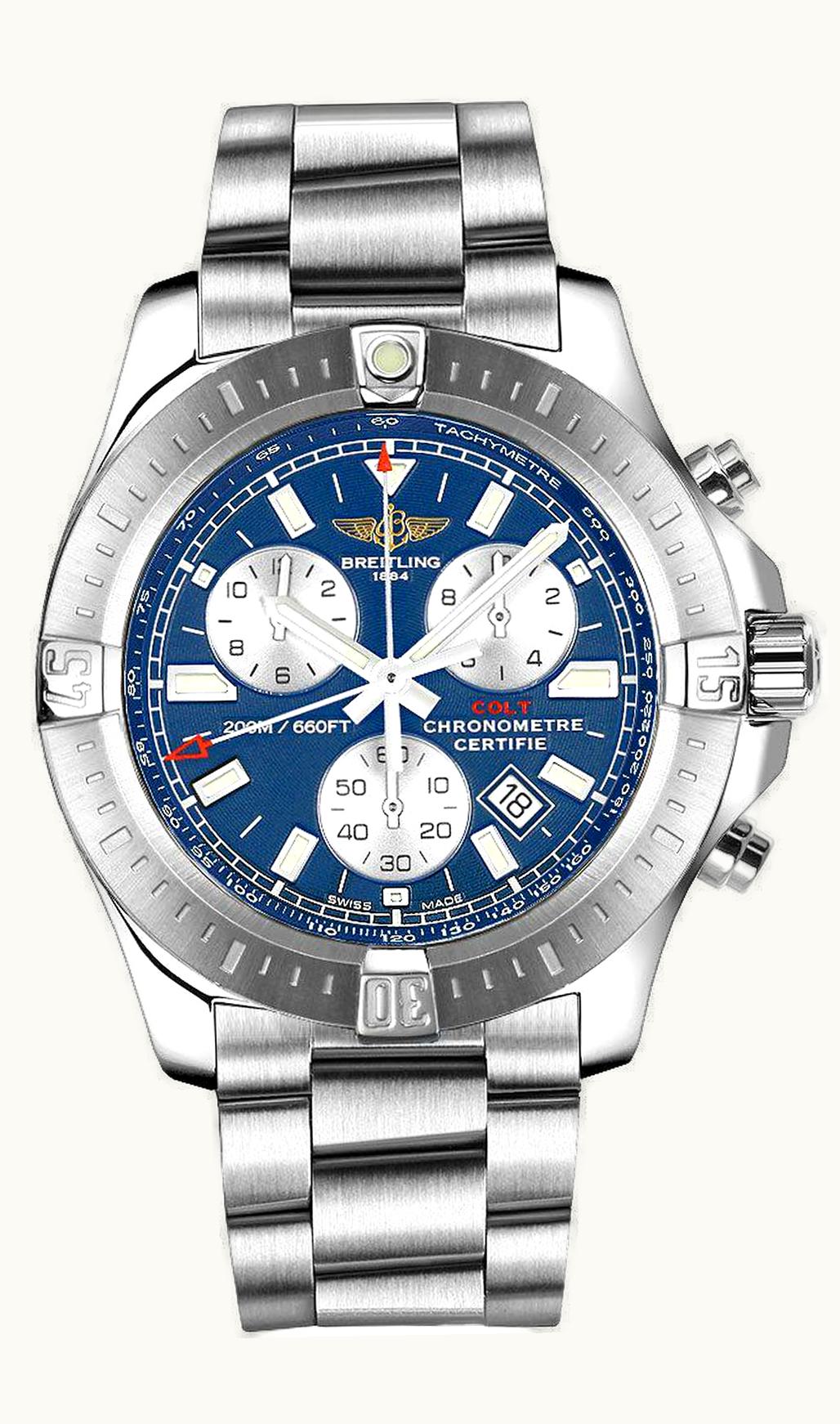 Breitling Colt Chronograph Mariner Blue / Calf / Pin