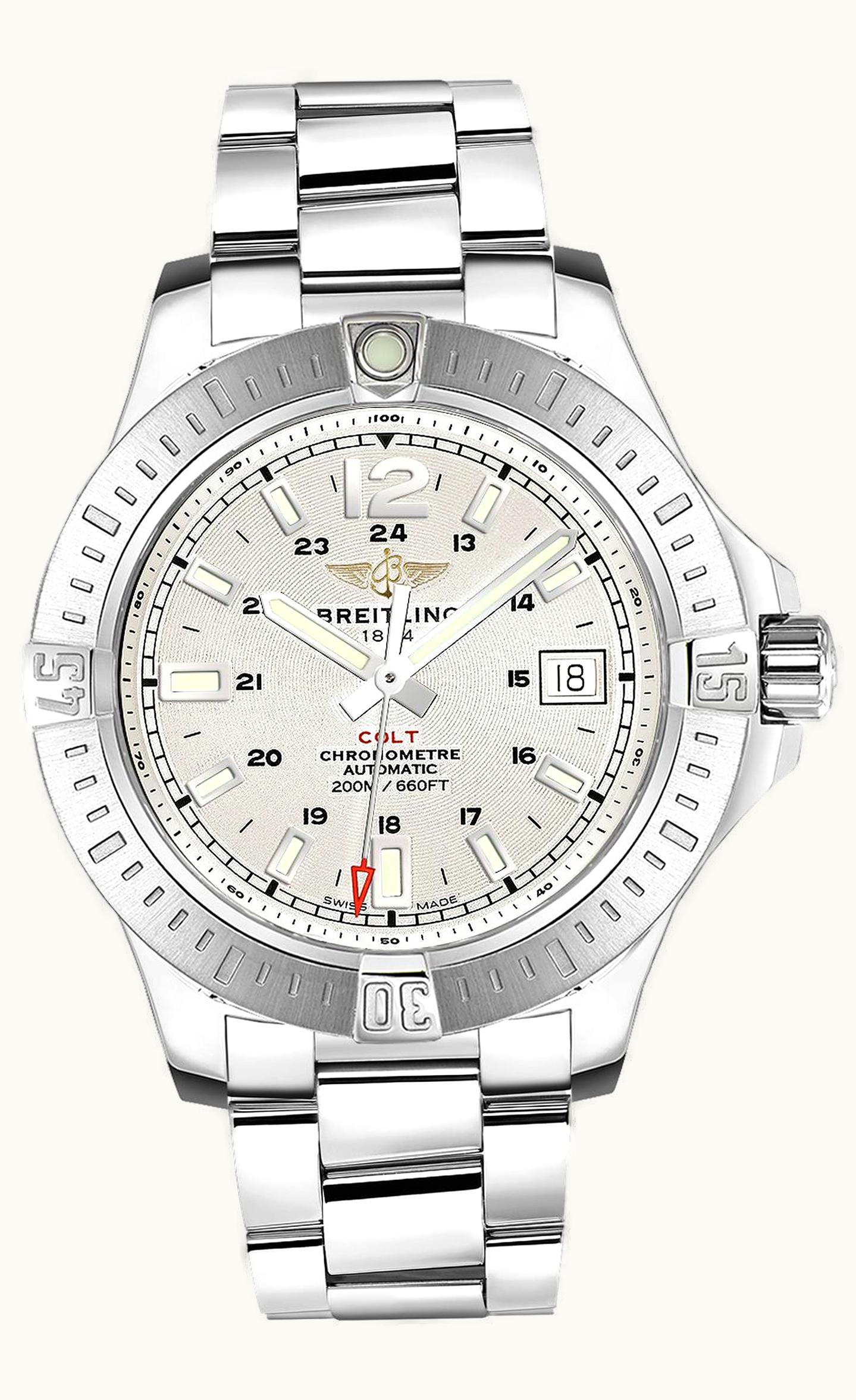 Breitling Colt 41 Automatic Stratus Silver / Bracelet