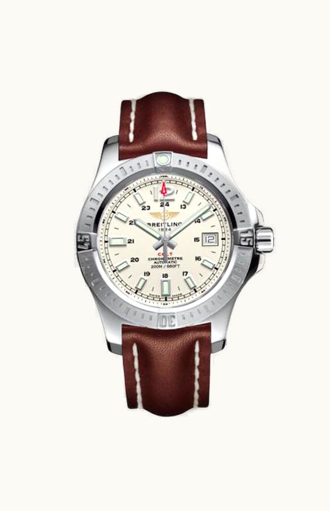 Breitling Colt 41 Automatic Stratus Silver / Calf
