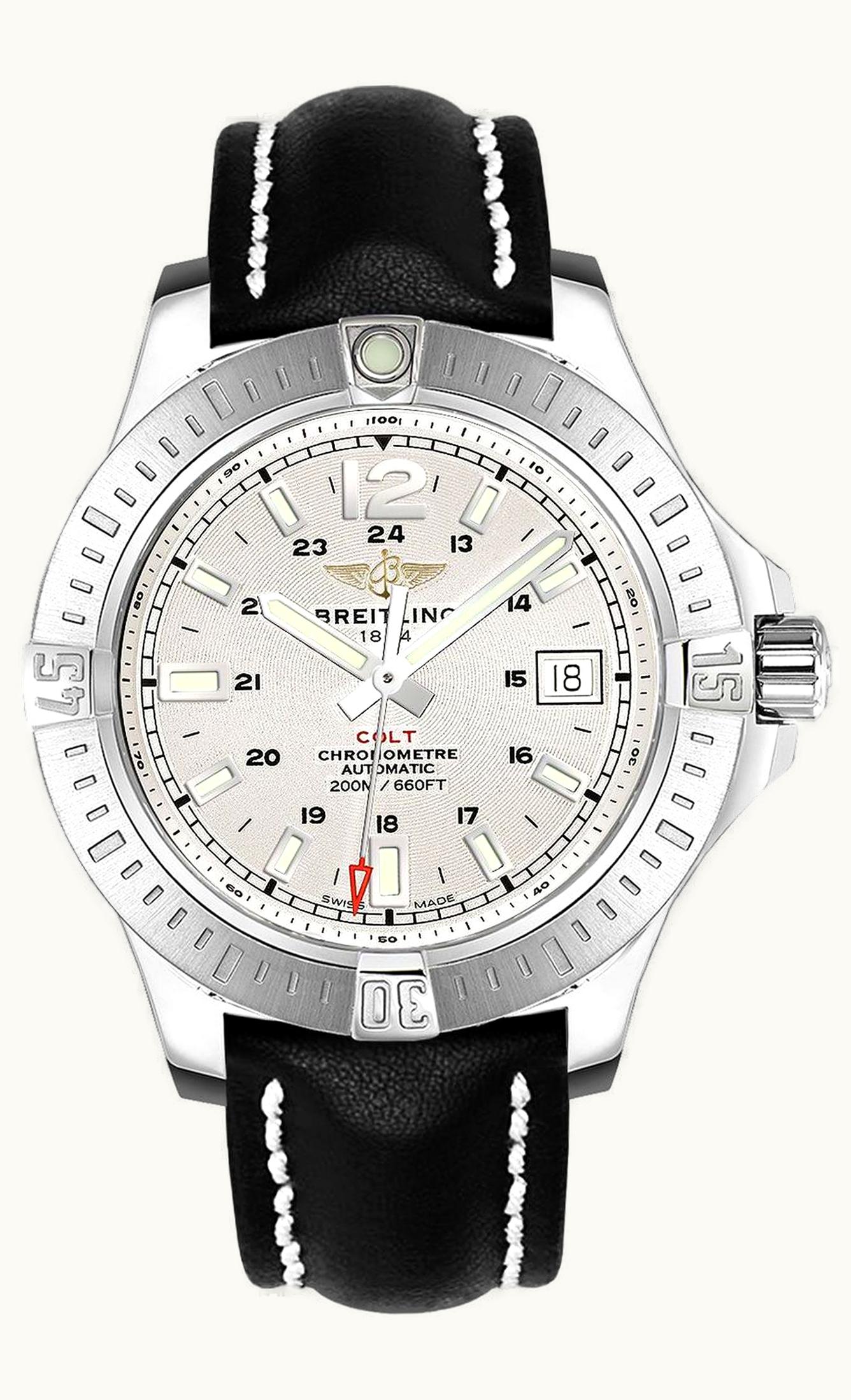 Breitling Colt 41 Automatic Stratus Silver / Rubber