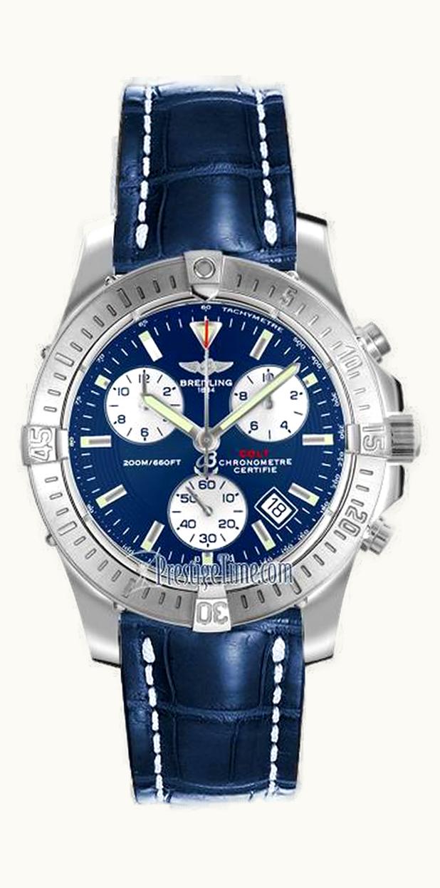 Breitling Colt 44 Automatic Mariner Blue / Calf