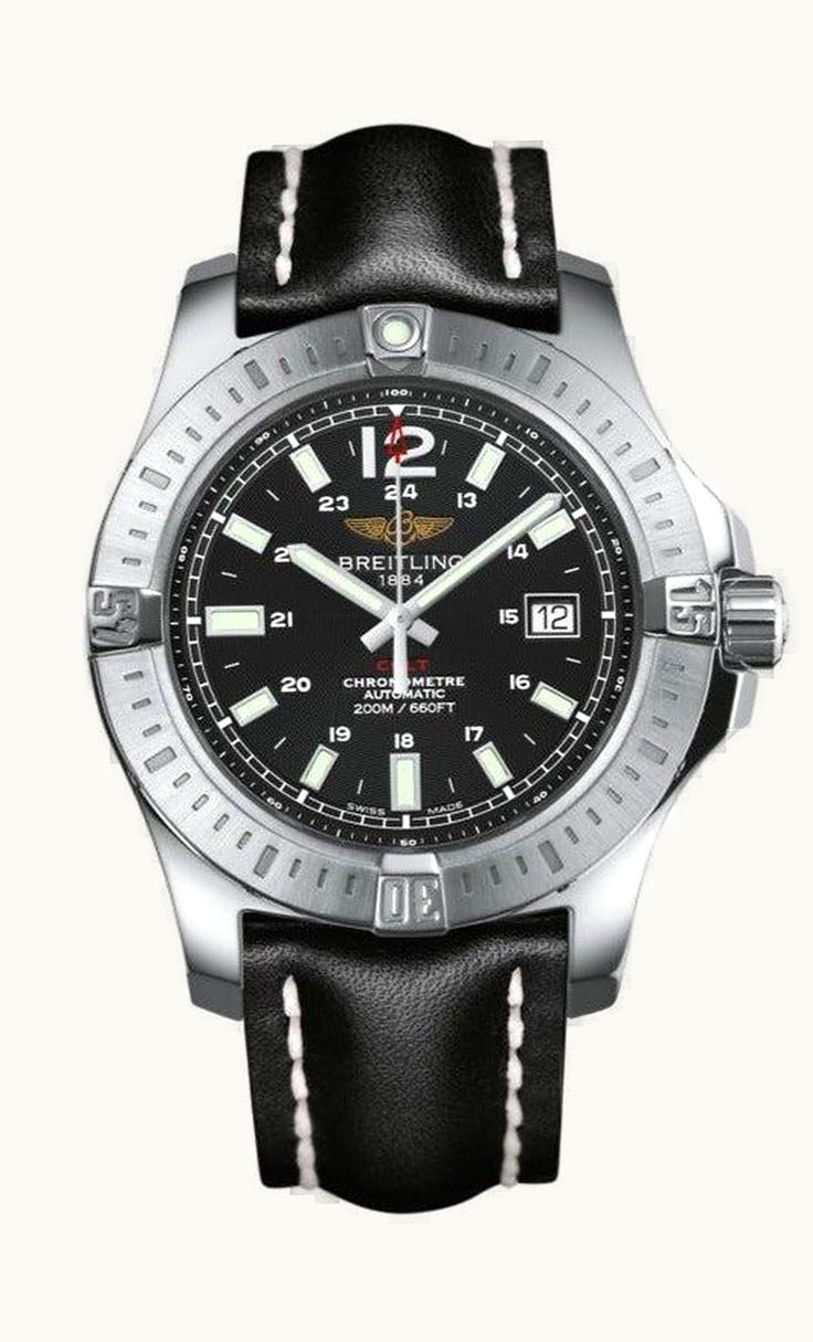 Breitling Colt 44 Automatic Volcano Black / Calf