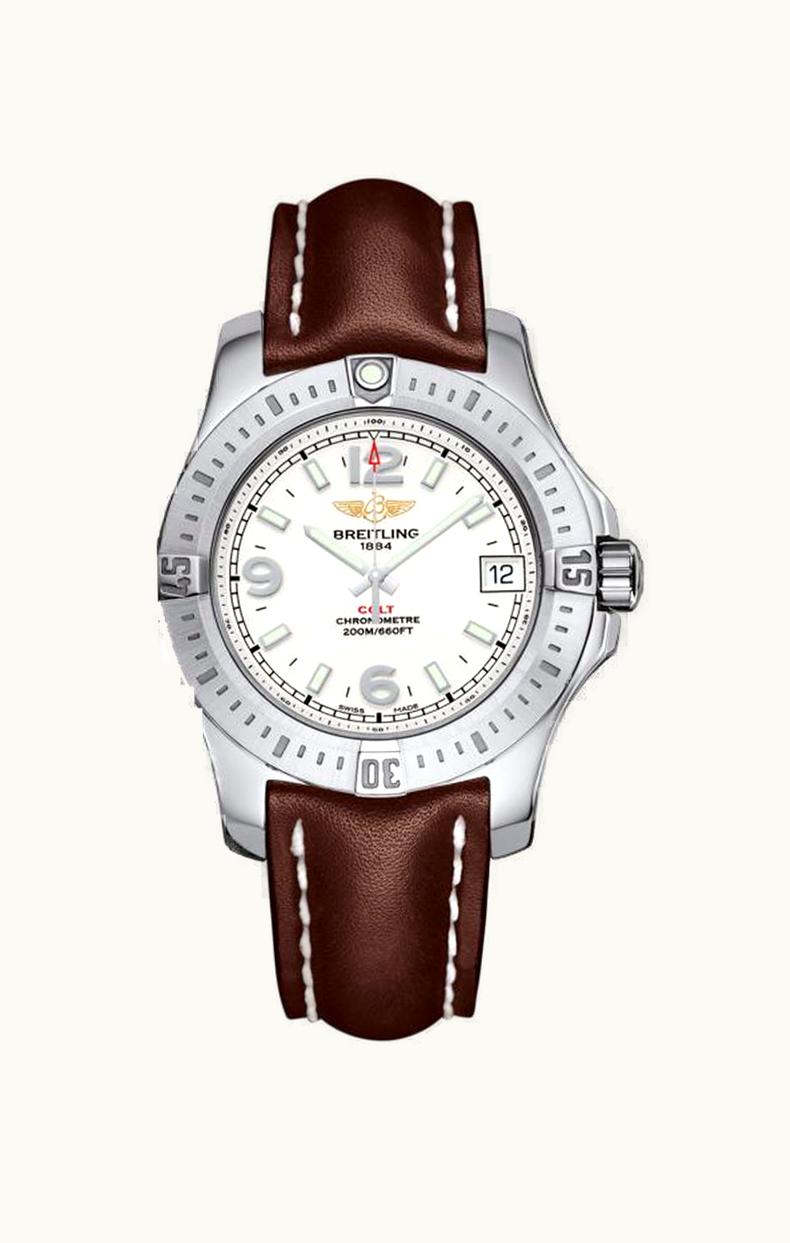 Breitling Colt 36 Stratus Silver / Calf / Pin
