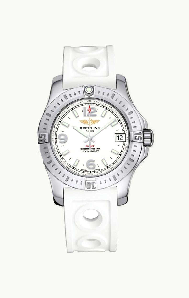 Breitling Colt 36 Stratus Silver / Rubber / Pin