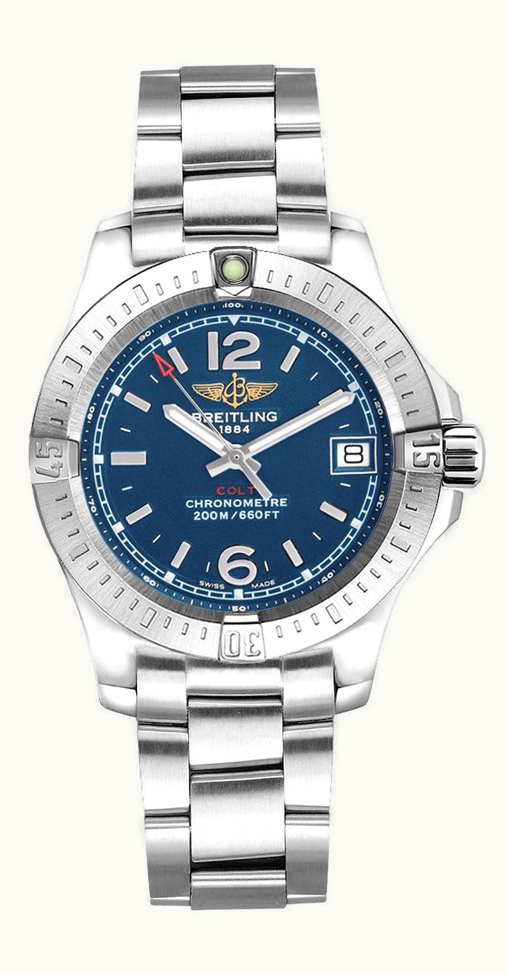 Breitling Colt Lady Mariner Blue / Rubber / Pin