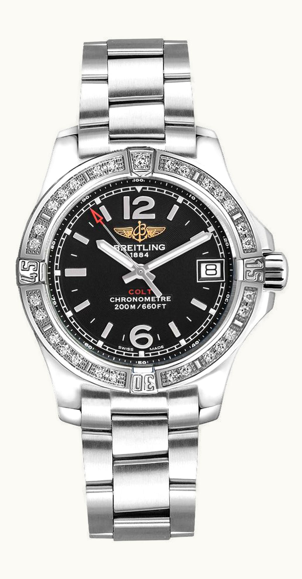 Breitling Colt Lady Diamond / Volcano Black / Sahara / Pin