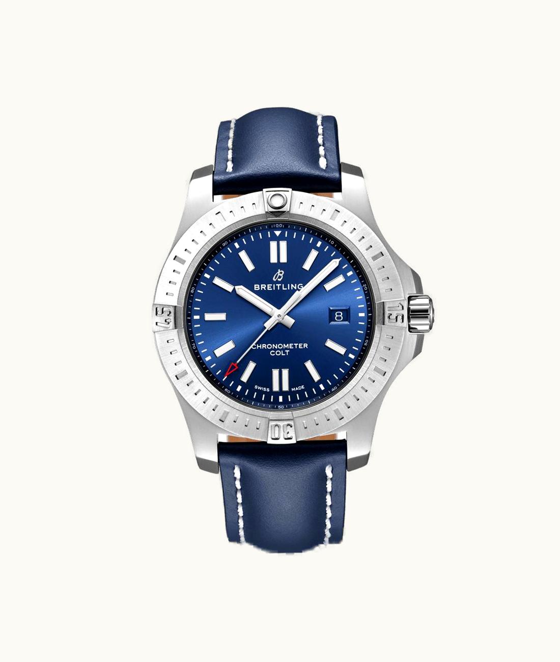 Breitling Chronomat Colt 44 Automatic Blue / Calf / Pin