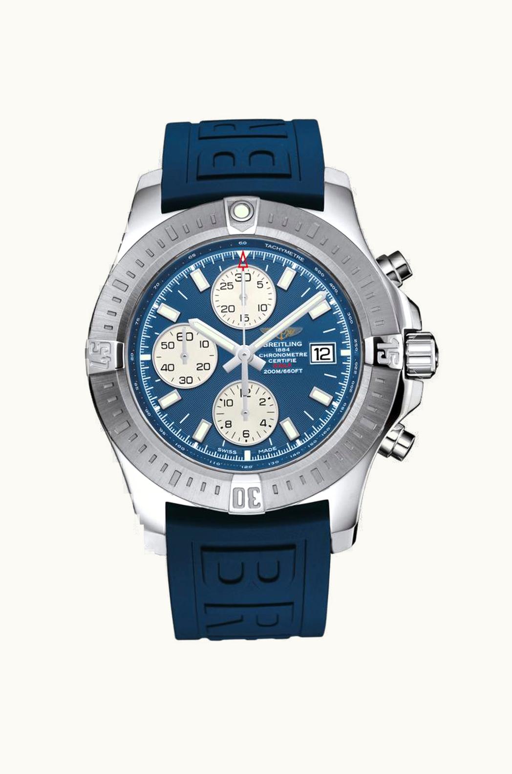 Breitling Colt Chronograph Automatic Stainless Steel / Mariner Blue / Rubber / Folding