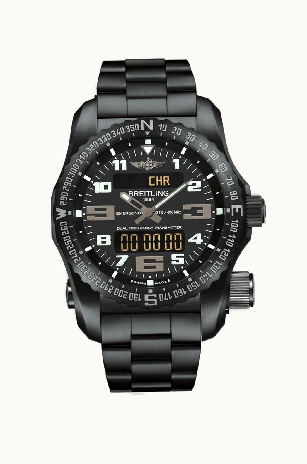 Breitling Emergency II Night Mission / Black / Bracelet