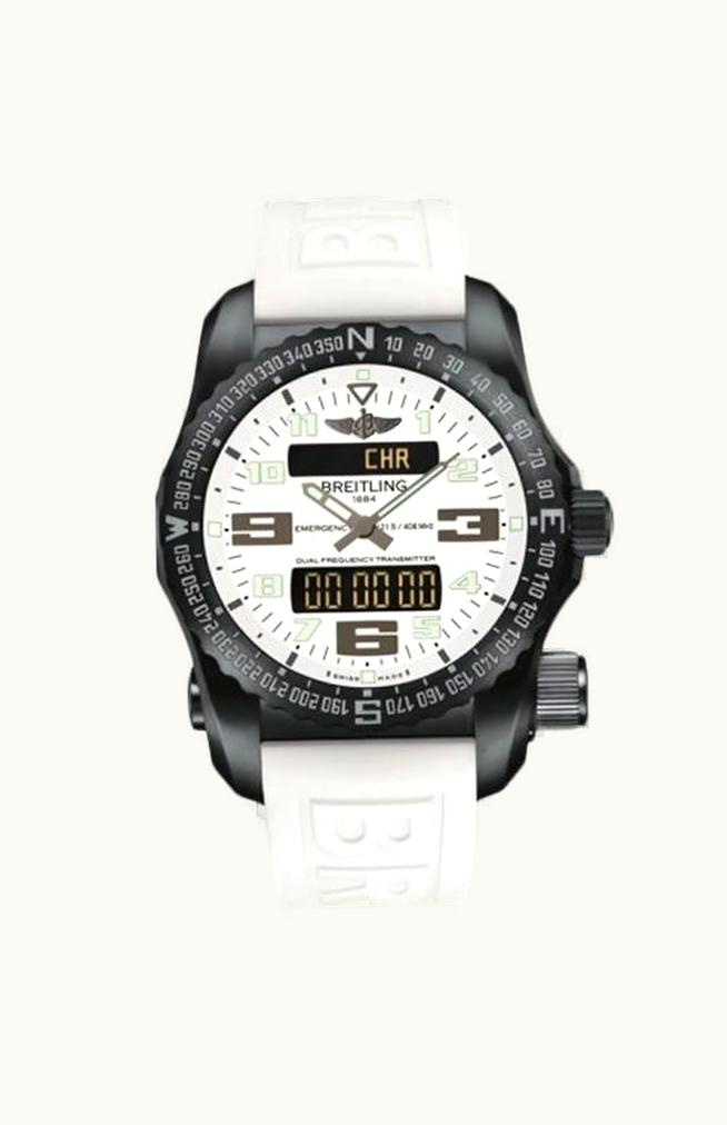 Breitling Emergency II Night Mission / Green Mother-of-Pearl / Rubber / Folding