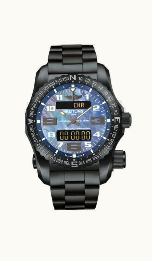 Breitling Emergency II Night Mission / Blue Mother-of-Pearl / Bracelet