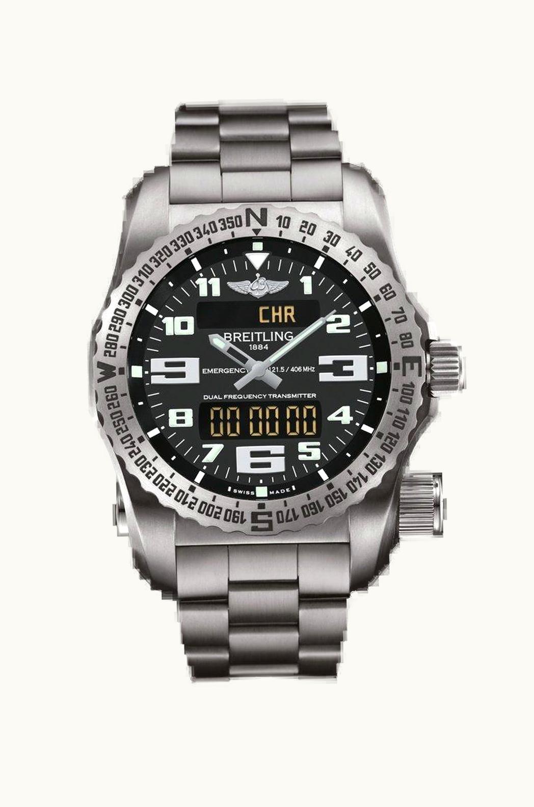 Breitling Emergency II Night Mission / Black-Yellow / Bracelet
